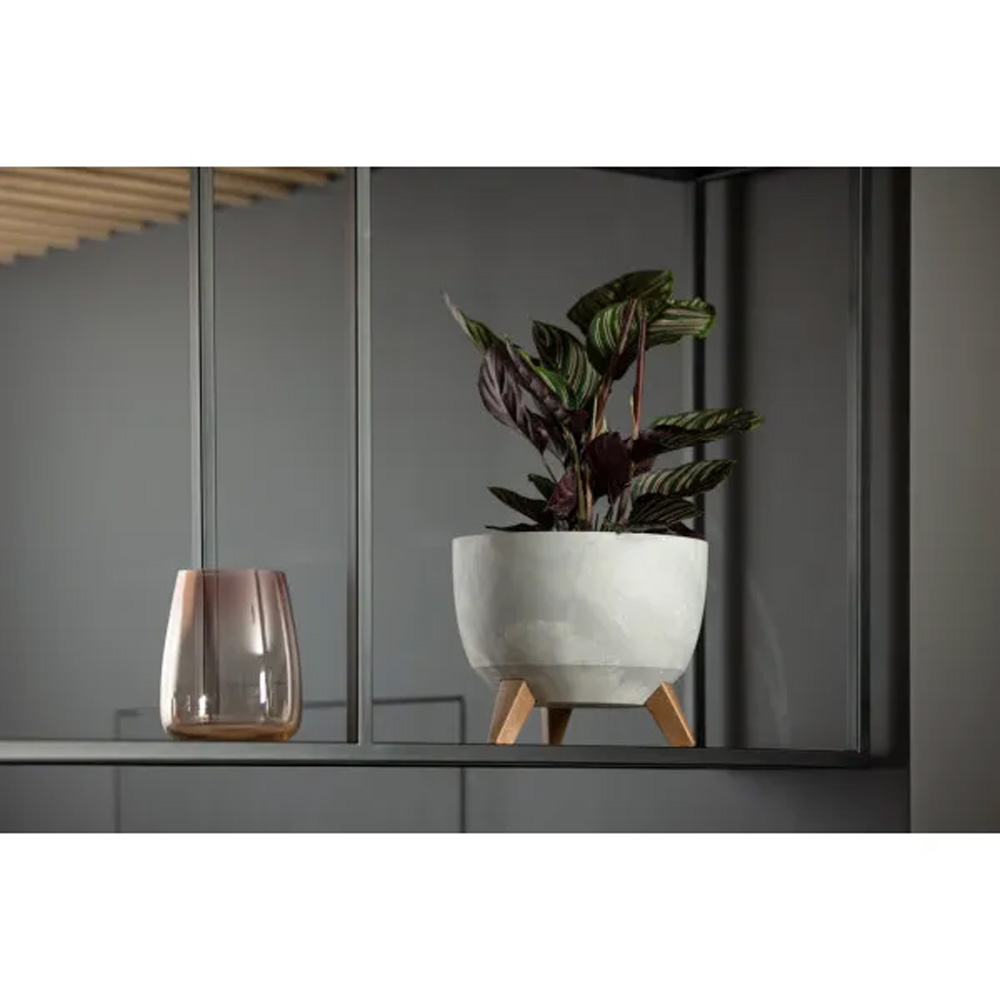 Внешний вид Горшок для растений LAMELA ROMA 400 х 205 мм Gray concrete (9708819)