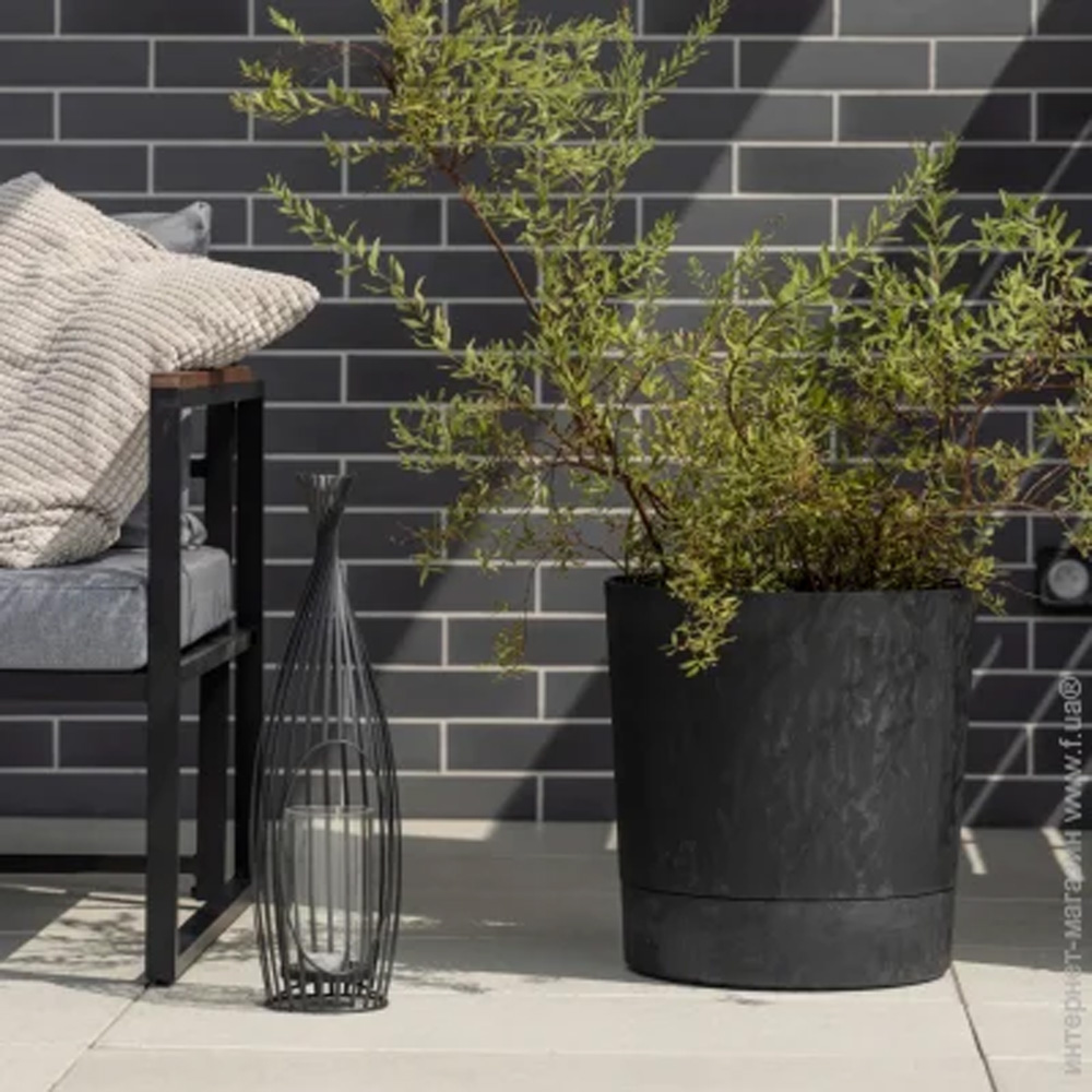 Горшок для растений LAMELA  AURA 280 х 294 мм Black concrete (9711260) Материал пластик