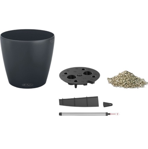Вазон LECHUZA Classic Eco Eco 18 Dark Gray (18905) Матеріал пластик