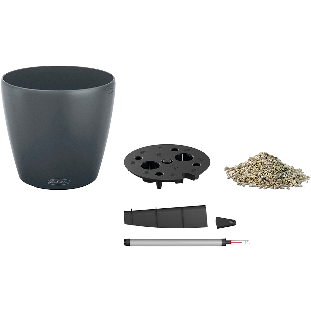 Вазон LECHUZA Classico Color Eco 28 Dark Gray (18925) Материал пластик