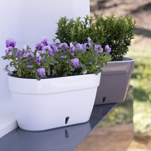 Вазон SANTINO Asti Window Box 12 л White-Black (2021489)
