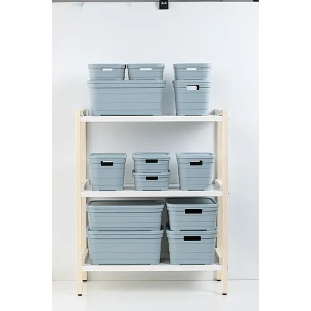 Корзина IDEA HOME Pyramid 2.8л 00637 Blue-Gray Дополнительно с крышкой