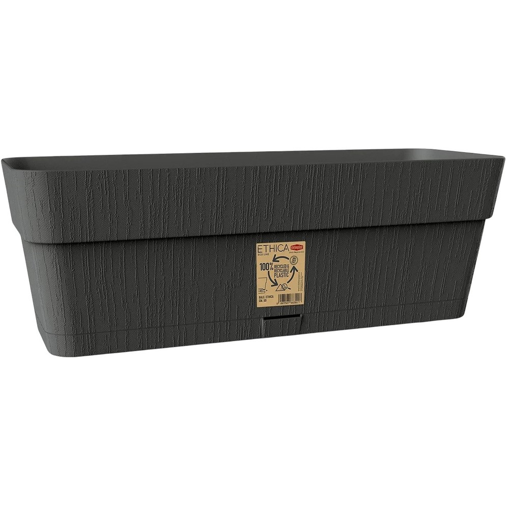 Вазон STEFANPLAST Ethica 50x18x17 см Graphite