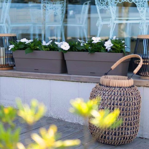 Вазон STEFANPLAST Ethica 50x18x17 см Graphite Материал полипропилен