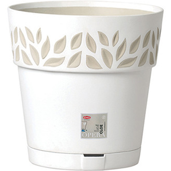 Вазон STEFANPLAST Opera Cloe 20 x 19 см White/Travertine (94050)