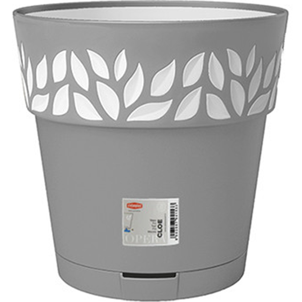 Вазон STEFANPLAST Opera Cloe 25 x 25 см Grey/White (94124)