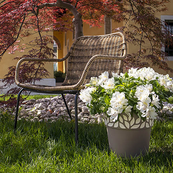 Вазон STEFANPLAST Opera Cloe 25 x 25 см Cappuccino/Vanilla (94125) Материал полипропилен