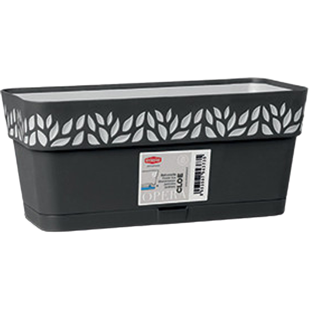 Вазон STEFANPLAST OPERA Cloe 30x13x12см Graphite/light gray (94373)