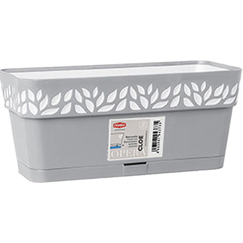 Вазон STEFANPLAST OPERA Cloe 30x13x12см Gray/white (94379)