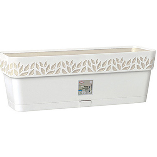 Вазон STEFANPLAST OPERA Cloe 50х18х17cm White/travertine (94400)