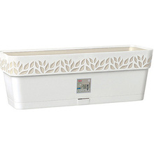 Вазон STEFANPLAST OPERA Cloe 50х18х17cm White/travertine (94400)