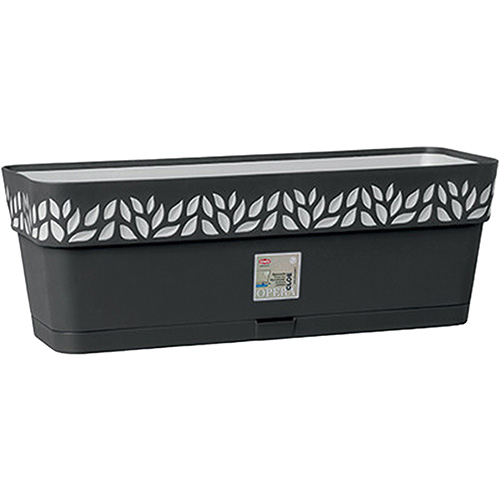 Вазон STEFANPLAST OPERA Cloe 50х18х17cm Graphite/light gray (94403)