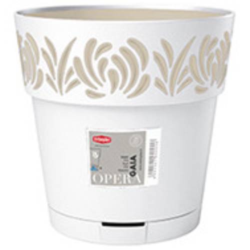Горщик для рослин STEFANPLAST OPERA Gaia 15см White/Travertine (88300)
