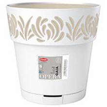 Горщик для рослин STEFANPLAST OPERA Gaia 15см White/Travertine (88300)