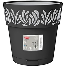 Горшок для растений STEFANPLAST OPERA Gaia 20см Graphite/Light Gray (88403)
