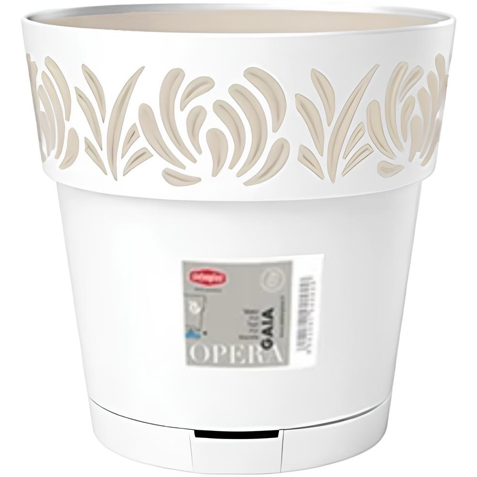 Горщик для рослин STEFANPLAST OPERA Gaia 25см White/Travertine (88500)