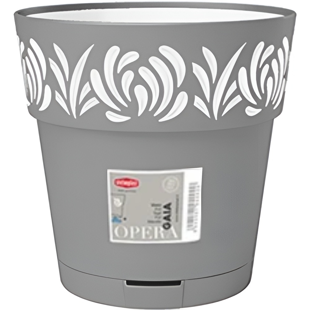 Горшок для растений STEFANPLAST OPERA Gaia 30см Gray/White (88601)