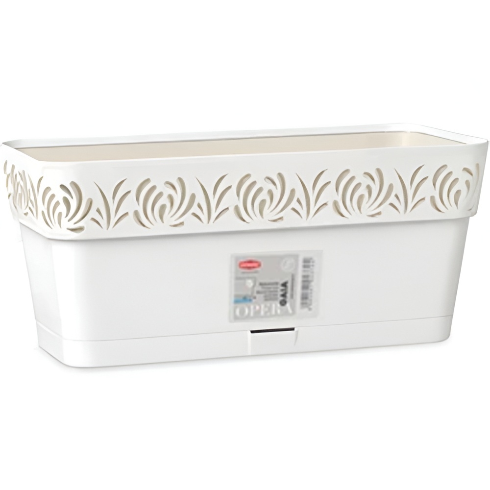 Вазон STEFANPLAST OPERA Gaia 2.7 л White/Travertine (88700)