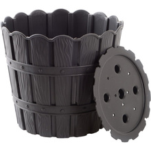 Горшок для растений VIOLET HOUSE 1054 Bamboo Antrasit 1.2 л Gray