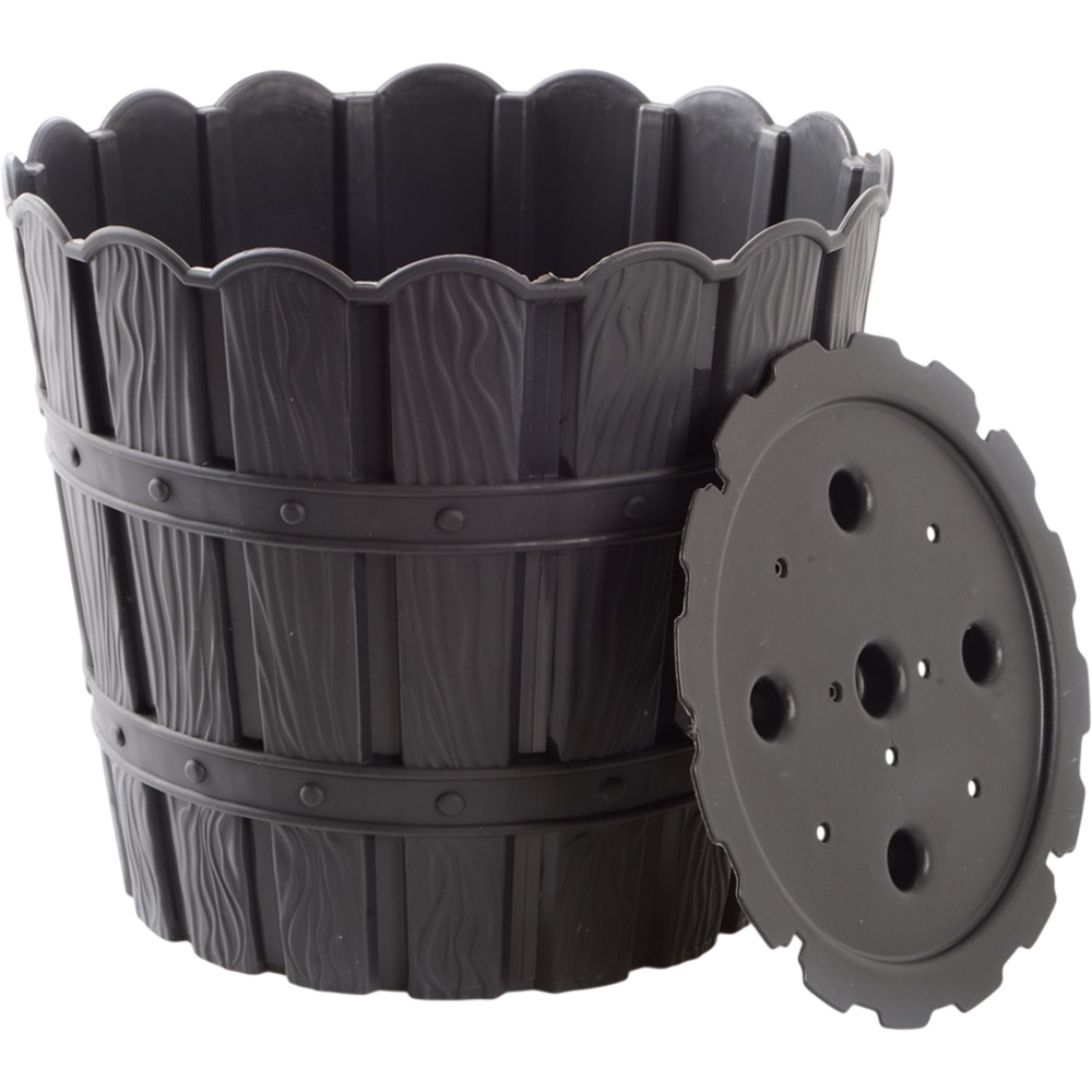 Горшок для растений VIOLET HOUSE 1048 BAMBOO ANTRACITE 7 л Материал полипропилен