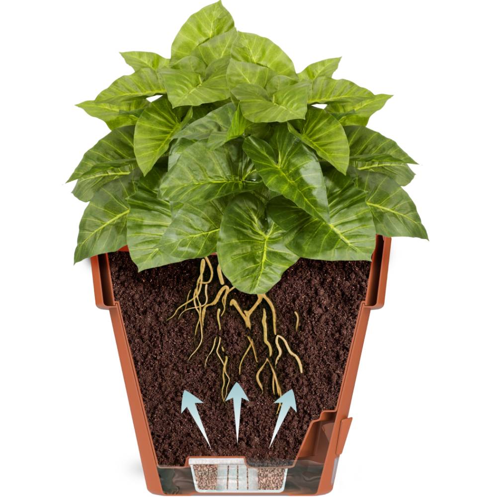 Вазон SANTINO Latina с картриджем 2,5 л Creamy (2023018) Материал пластик