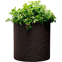 Горшок для растений KETER M Cylinder Planter Brown (17197934521_M)