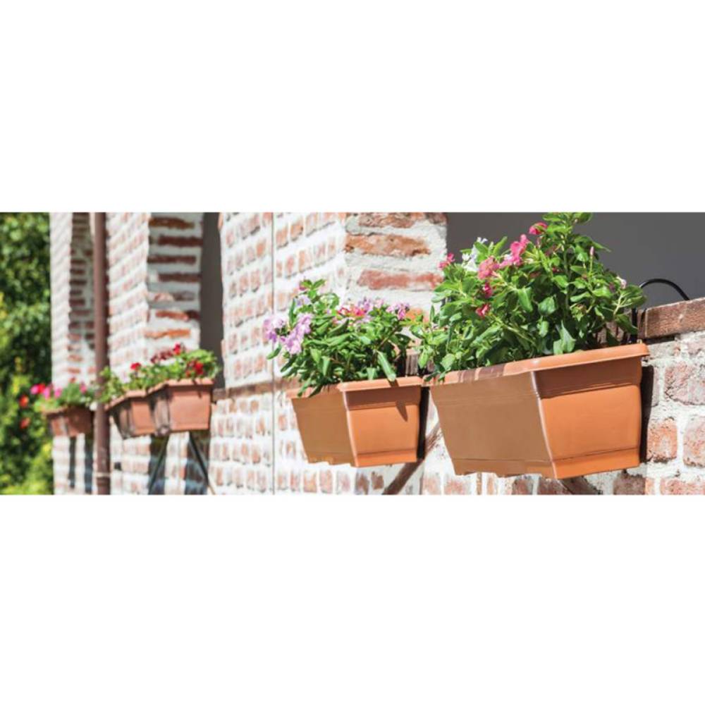 Горщик для рослин SERINOVA VILLA №2 Балконний 10 л Антрацит (V620-Antrasit) Матеріал поліпропілен