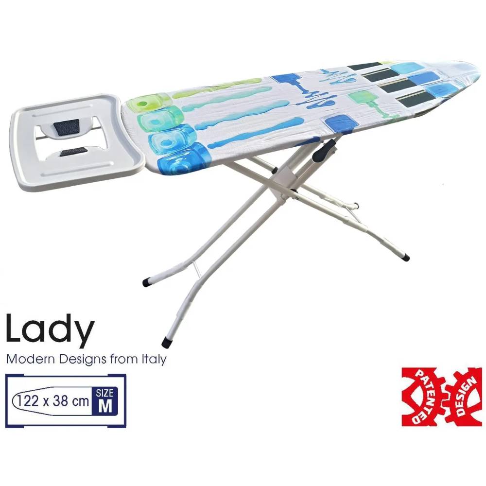 Прасувальна дошка CASA SI Lady 122x38 White/Blue Crystals (CS93574R267) Розмір в складеному стані 132х38х7