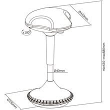 Стілець DIGITUS Ergonomic Standing Chair (DA-90422)