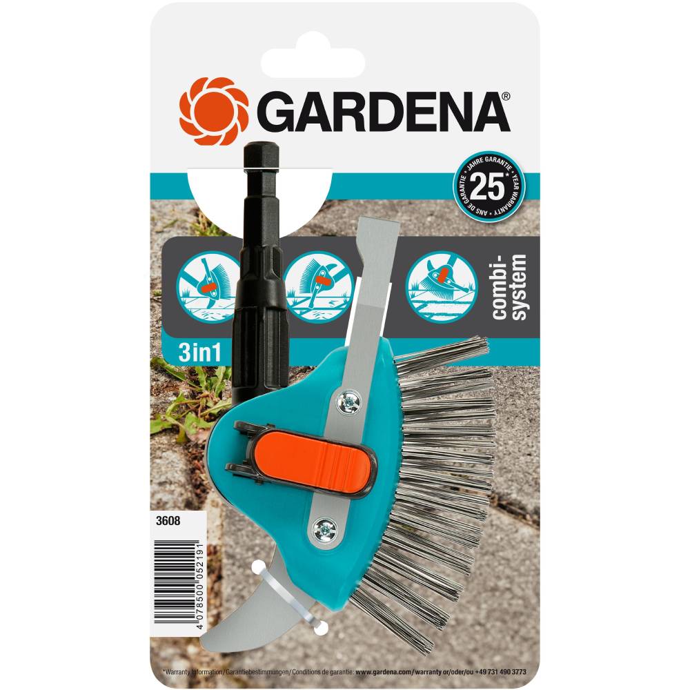 Очисник щілин GARDENA Combisystem 3-в-1 (03608-20.000.00) Розміри 16.5х16х5.5