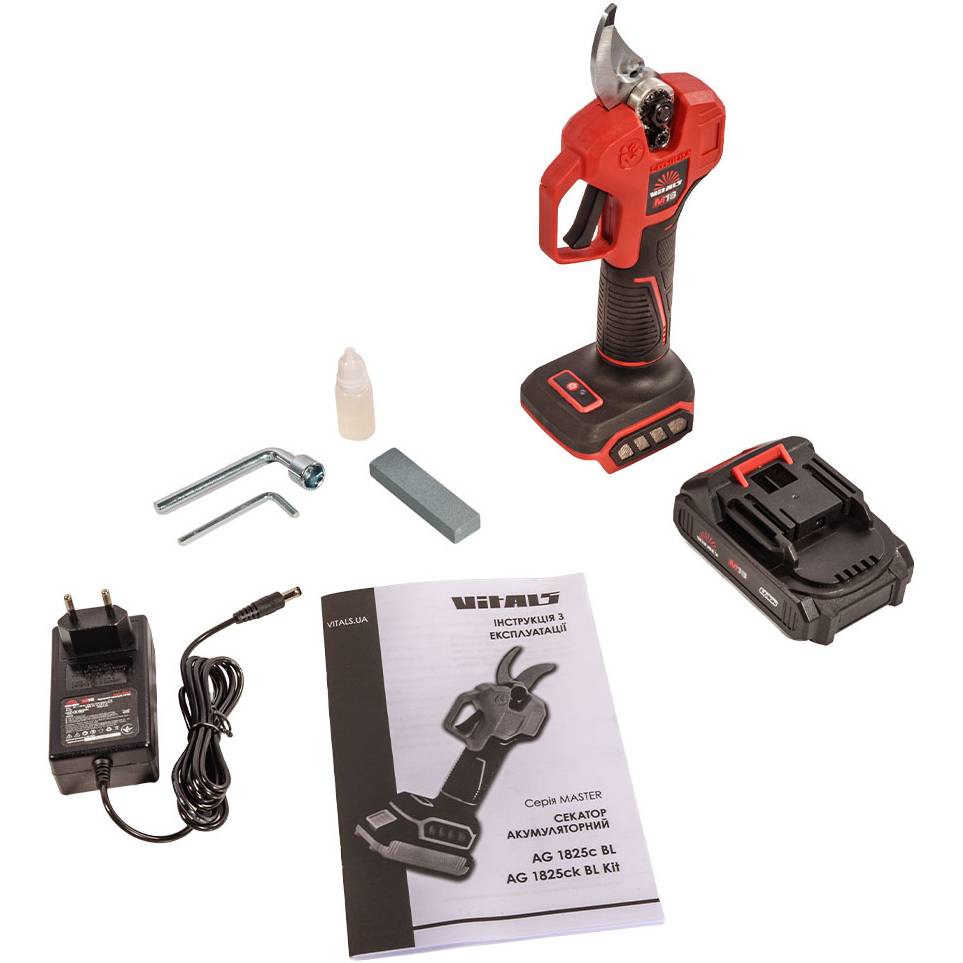 В Україні Секатор акумуляторний VITALS Master AG 1825 BL Kit (235297)