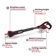 Секатор аккумуляторный EINHELL телескопический Professional GP-LS 18/35 Li (3408360) без АКБ и ЗУ