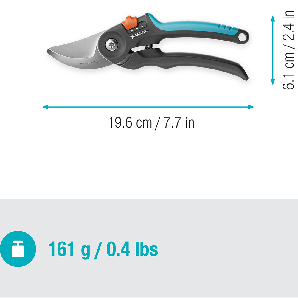 Фото Секатор GARDENA PremiumCut Flex S-M обвідний 24 мм (аналог 08857-20.000.00) (12242-20.000.00)