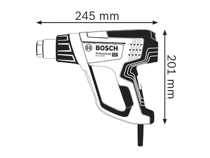 Технічний фен BOSCH GHG 23-66 (84117) Робоча температура (min/max) 50