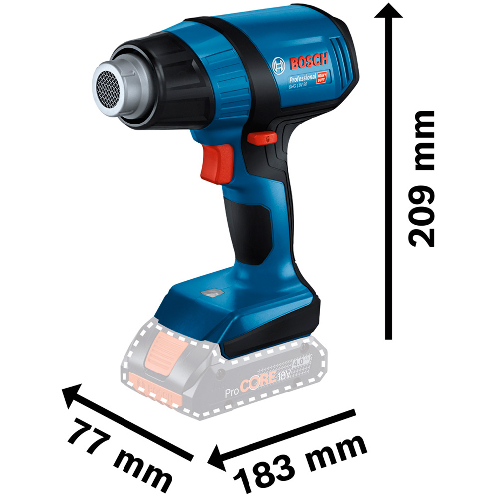 Замовити Технічний фен BOSCH GHG 18V-50 Professional (0.601.2A6.500)