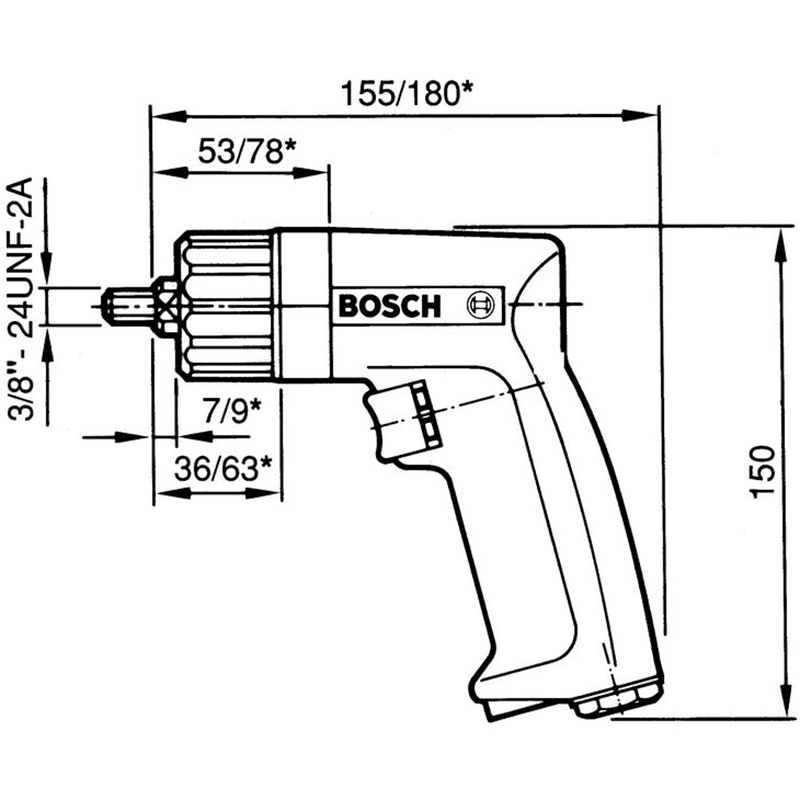 Пневматическая дрель BOSCH ЗВП (0607160501) Область применения сверление