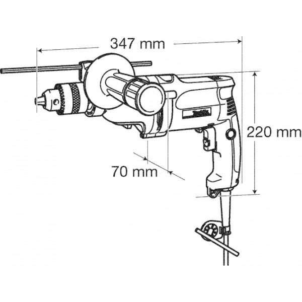 Дриль MAKITA DP4011 720 Вт (DP4011) Тип патрона швидкозатискний