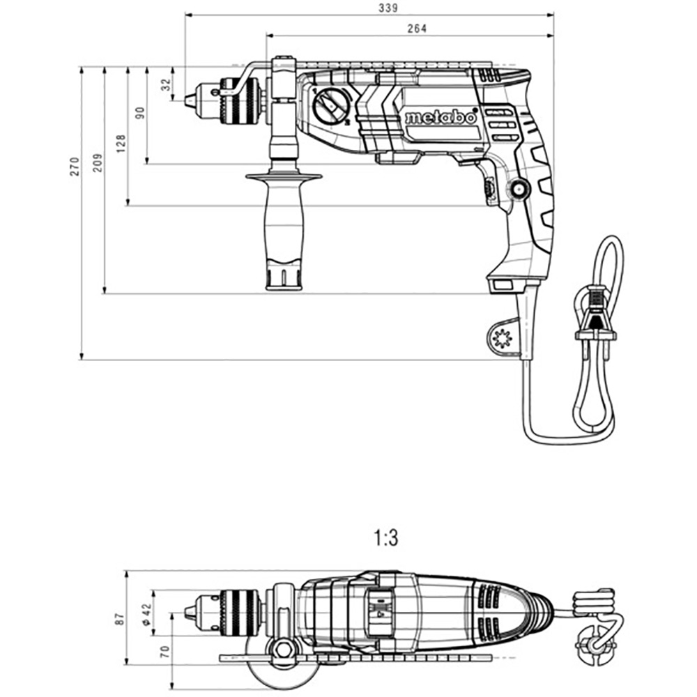 Ударная дрель METABO SBE 800-2 (601744000) Особенности регулировка оборотов