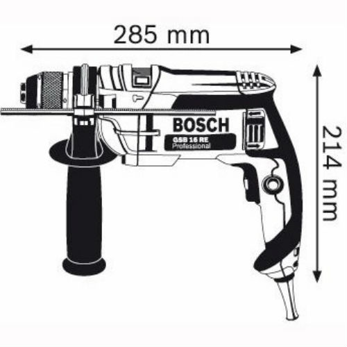 Ударная дрель BOSCH GSB 16 RE БЗП (060114E500) Область применения сверление