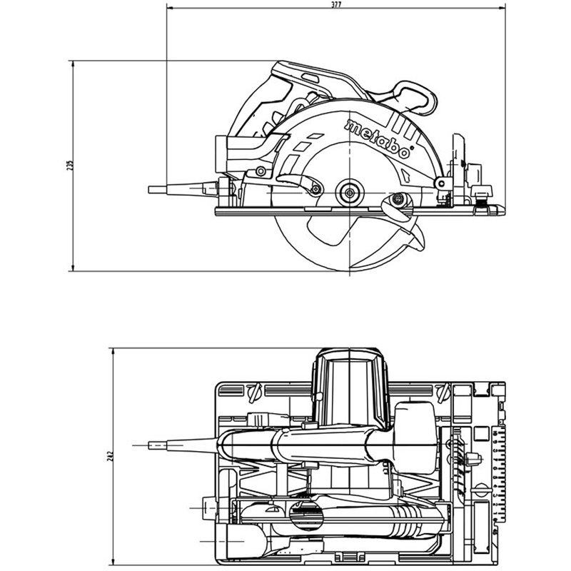 Дисковая пила METABO KS 55 FS (600955500) Мощность 1200