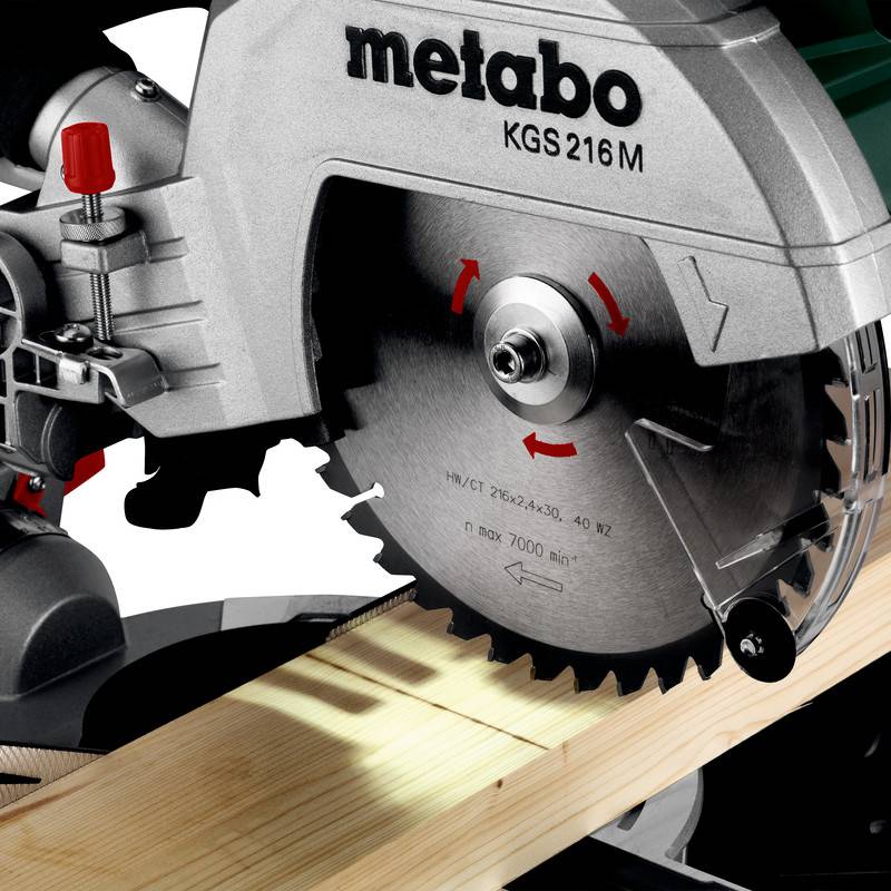 Пила торцювальна METABO KGS 216M з протяжкою (613216000) Потужність 1500