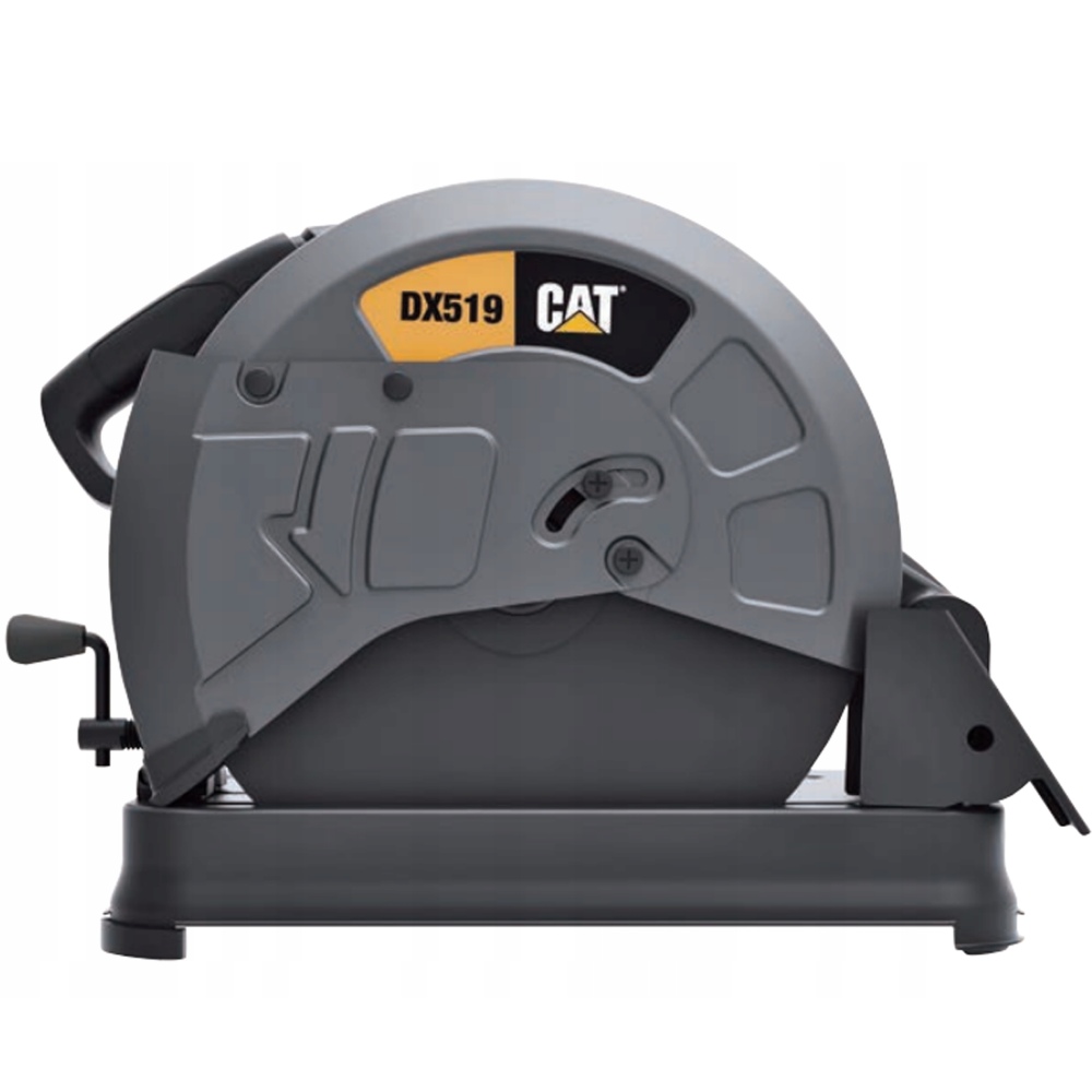 Торцовочная пила CAT DX519 по металлу Дополнительно Посадочный диаметр: 25,4 мм (1"); Коллекторный (щеточный) двигатель; Система быстрого зажима материала; Полностью закрытый защитный кожух диска; Усиленная штампованная стальная основа; Легкая замена угольных щеток; Размеры: (ДхШхВ): 510 х 283 х 373 мм