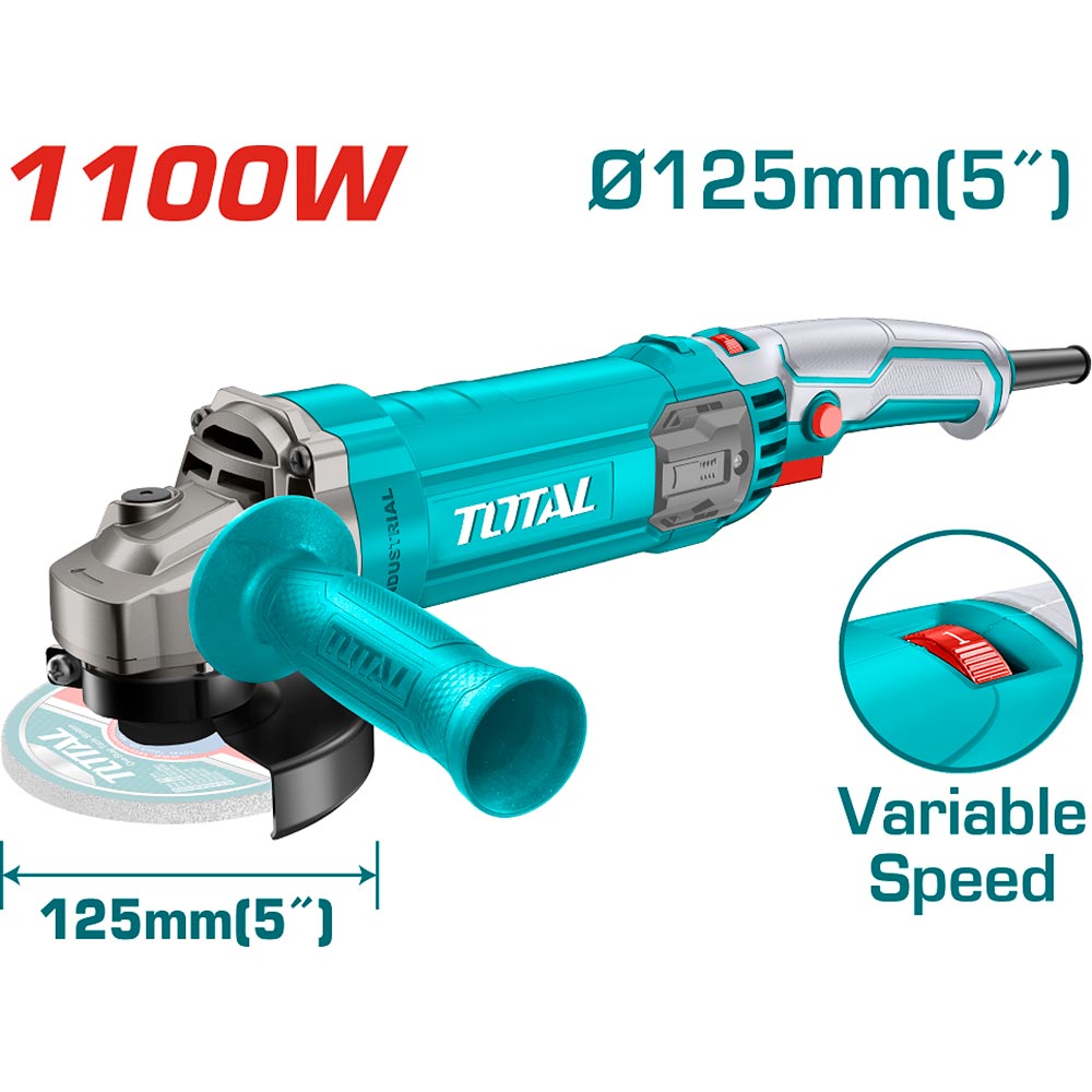Шлифмашина угловая TOTAL TG110125565 Тип угловая (болгарка)
