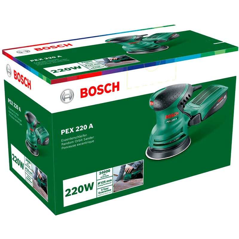 Шлифмашина эксцентриковая BOSCH PEX 220 A (0.603.378.000) Тип эксцентриковая