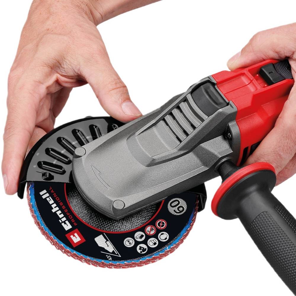Шліфмашина кутова EINHELL Professional TP-AG 18/125 F Li BL - Solo PXC без АКБ та ЗП (4431175) Особливості захист від ненавмисного пуску