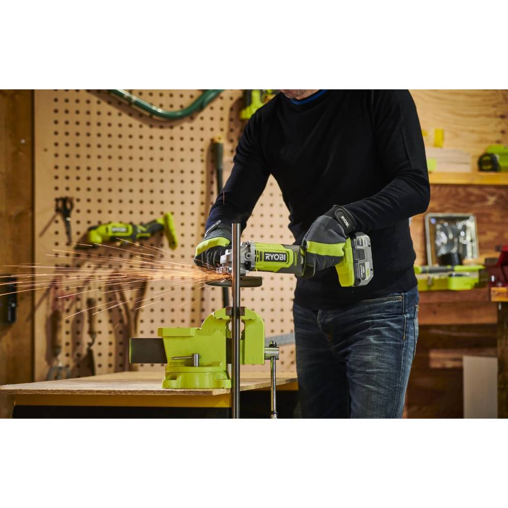 Фото Шлифмашина угловая RYOBI ONE+ RAG18125-1C40S 18В 1х4Ач (5133005643)