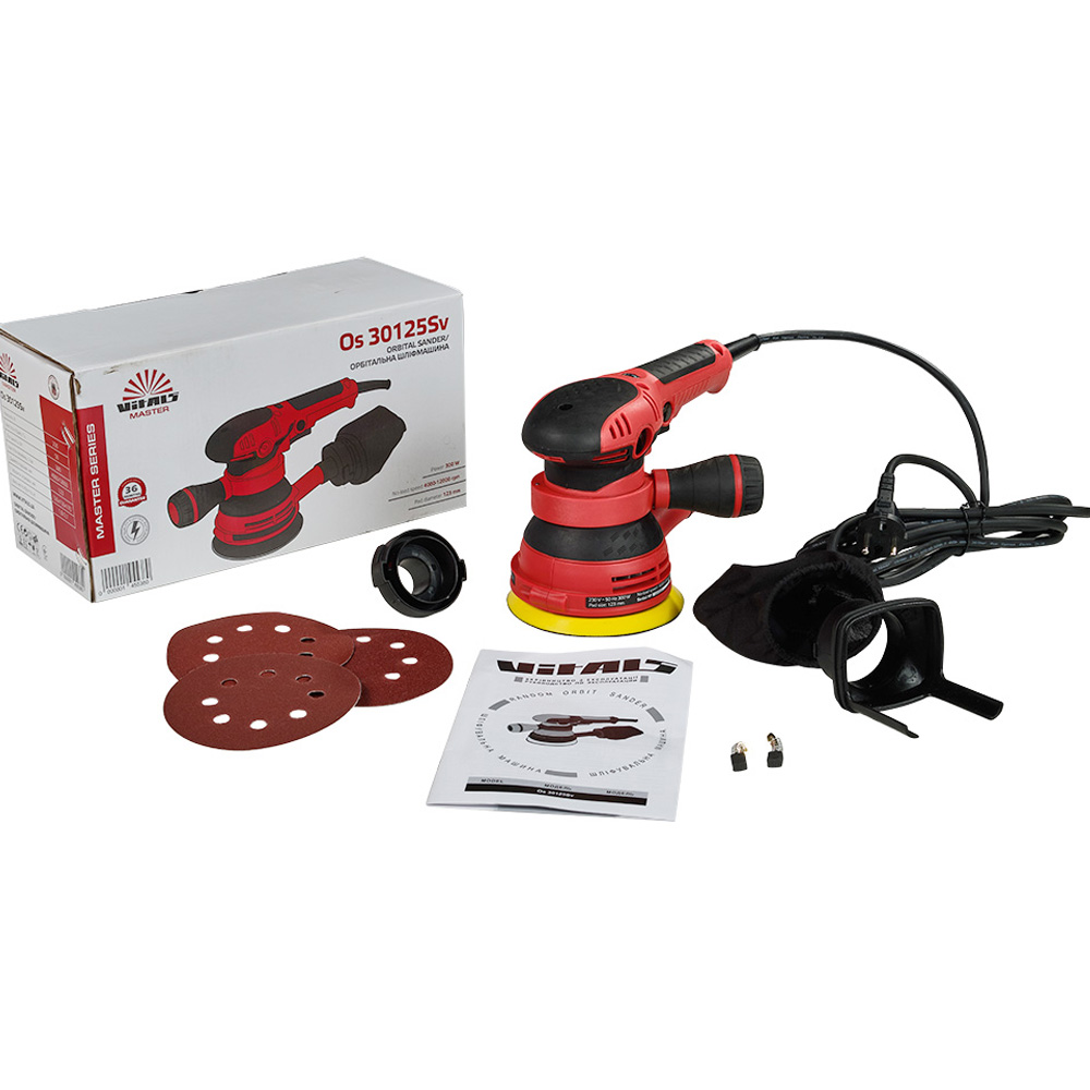 Изображение Шлифовальная машина VITALS Master Os 30125Sv Red (145538)