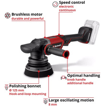 Кутова шліфувальна машина EINHELL Professional CP-EP 18/125 Li BL-Solo без АКБ та ЗУ (2093330)