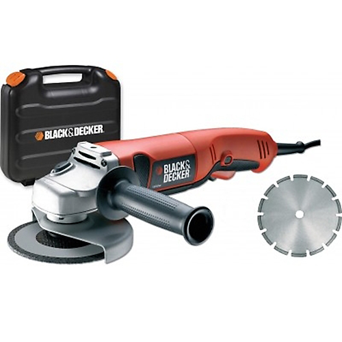 Кутова шліфувальна машина BLACK&DECKER KG1200K-QS 1200Вт, 125мм, 10000об/хв, диск, кейс Тип кутова (болгарка)