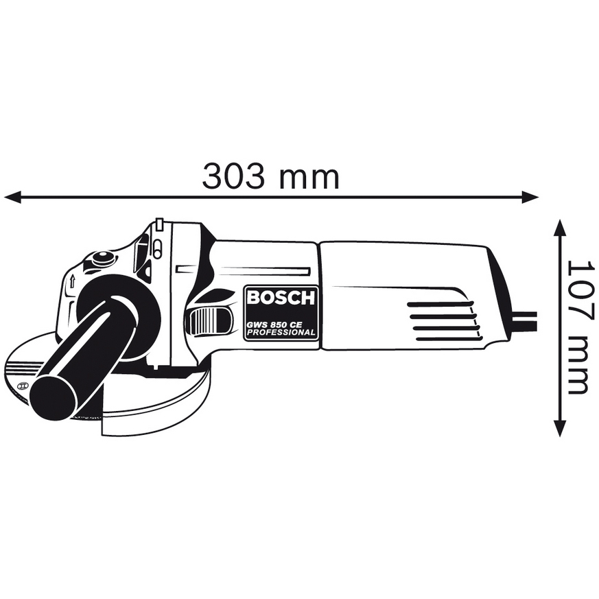 Болгарка BOSCH GWS 850 CE (0601378793) Тип угловая (болгарка)